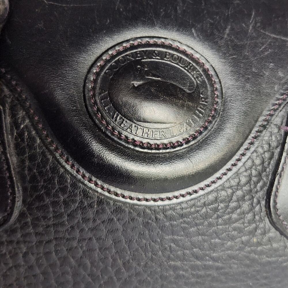 Dooney & Bourke Doctors Satchel Black Pebbled AWL Leather Satchel Handbag Purse - Picture 11 of 11